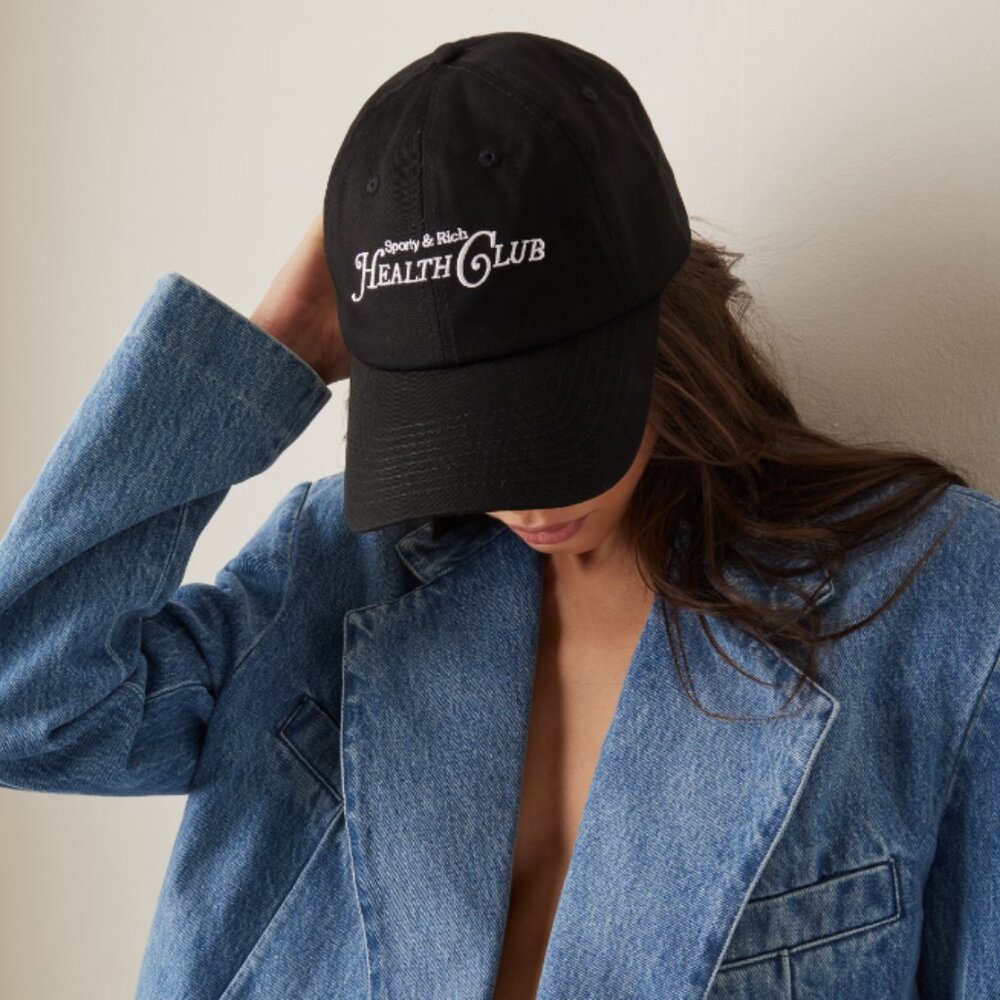 Sporty & Rich Rizzoli Embroidered Cotton Baseball Hat